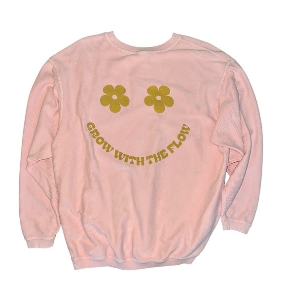 Pink Ribbed Pull Over size Large - Picture 2 of 10